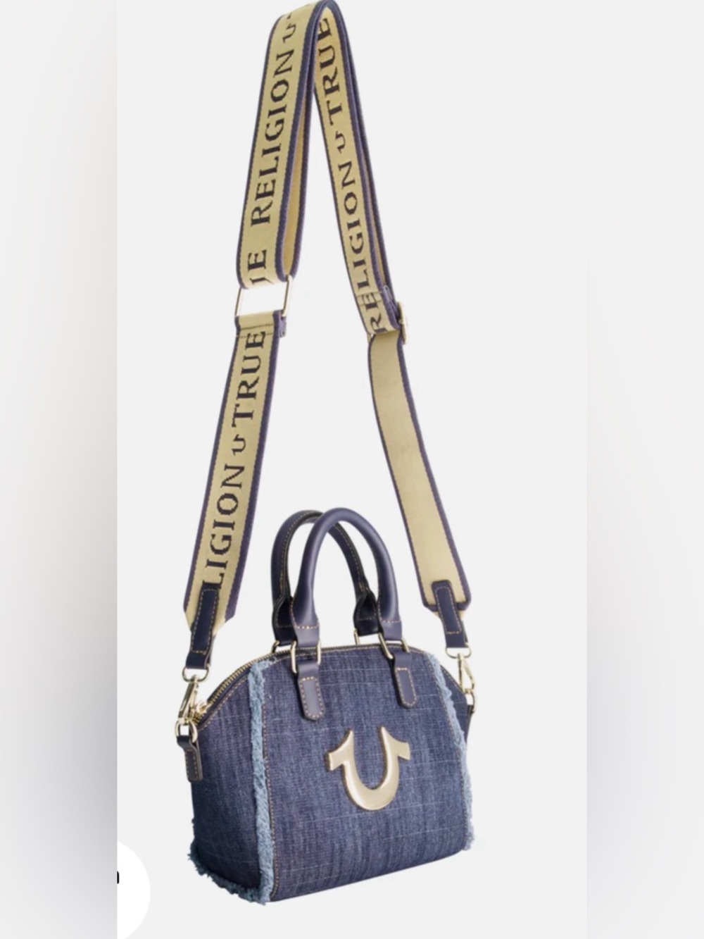 NWT True Religion Horseshoe Pocket Medium Hobo in Dark Denim